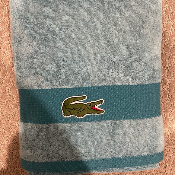 Lacoste Bath Lacoste Heritage Antimicrobial Striped Bath Towel